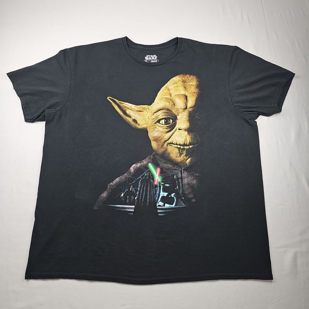 Star Wars Men's Mad Engine Return Of The Jedi Yoda Size 3X Black ‎ T-Shirt